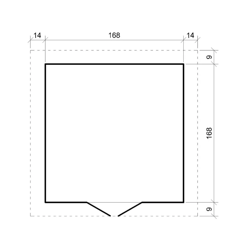 Houten tuinhuis M320F blokhut – 180 x 180 cm – 3 m2 - Afbeelding 7