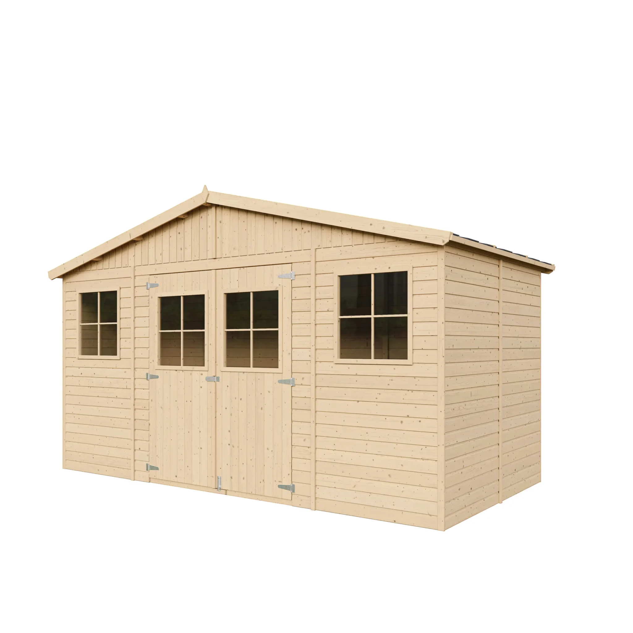 Houten tuinhuis M332 blokhut – 401 x 199 cm – 8 m2 - Afbeelding 2