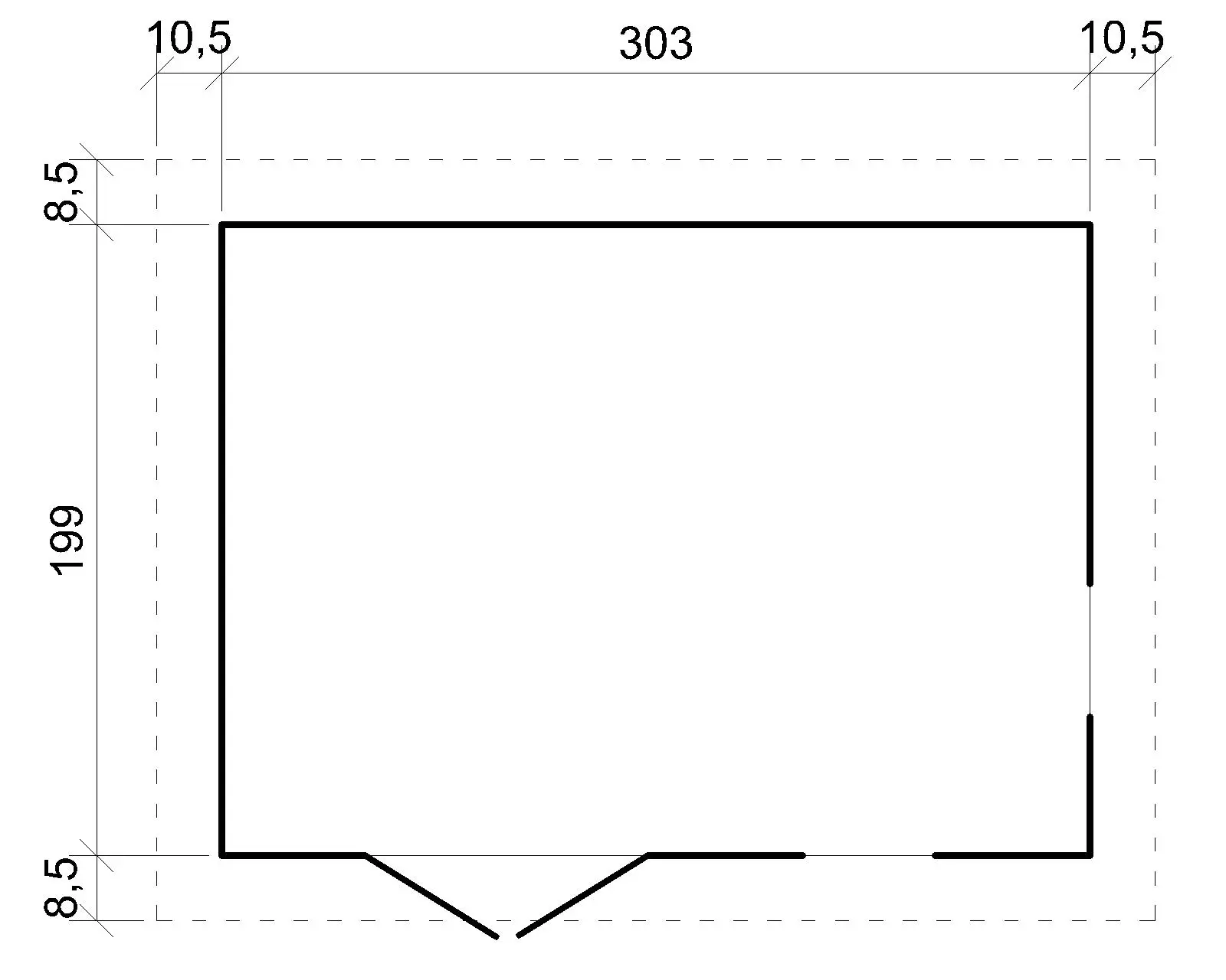 Houten tuinhuis M334 blokhut – 303 x 199 cm – 6 m2 - Afbeelding 7