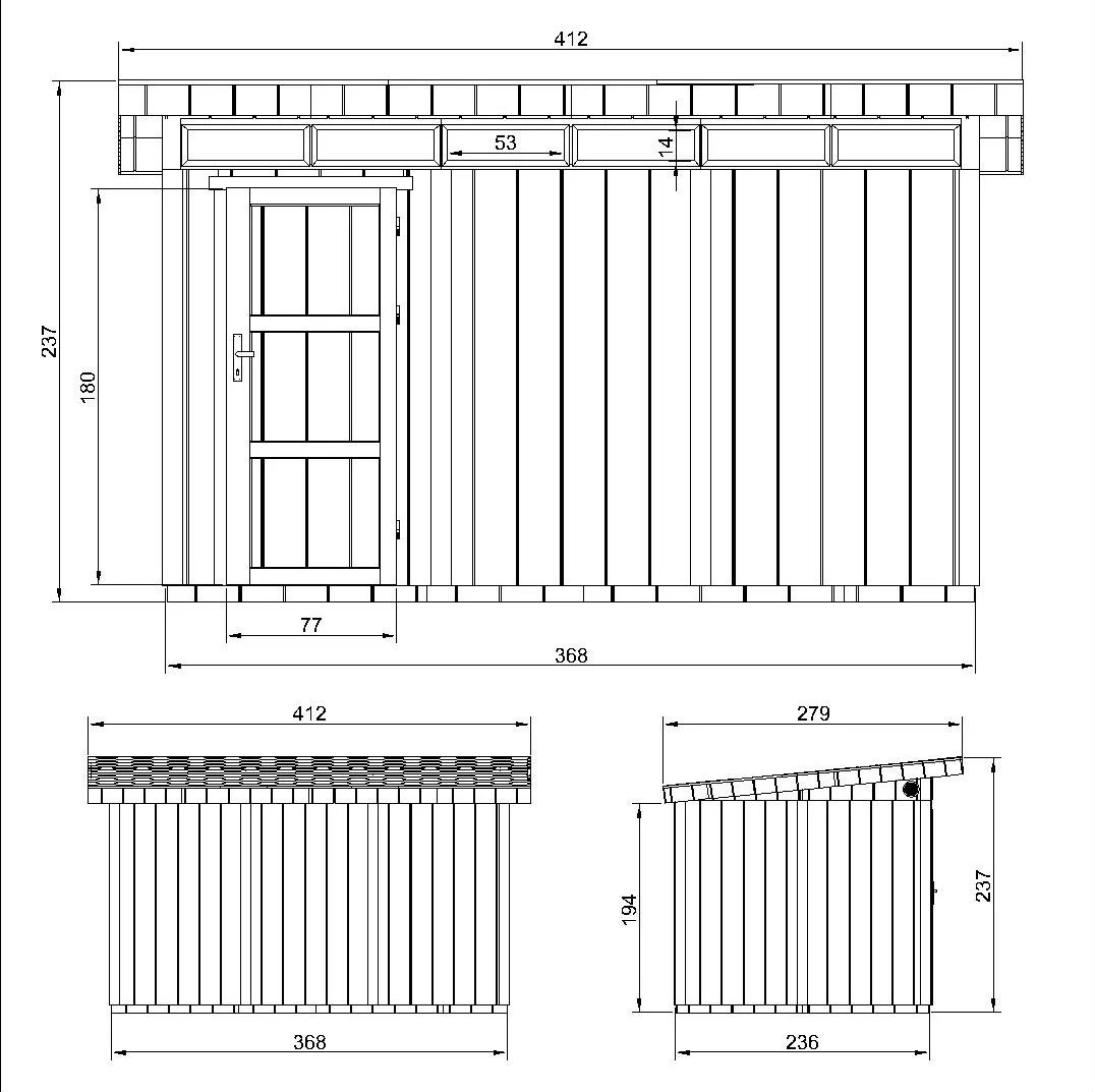 LP® SmartSide® panelen tuinhuis M904 blokhut – 236 x 368 cm – 9 m2 - Afbeelding 9