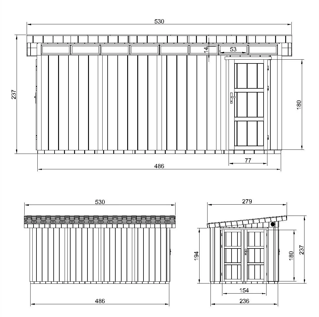 LP® SmartSide® panelen tuinhuis M905C blokhut – 236 x 486 cm – 12 m2 - Afbeelding 15