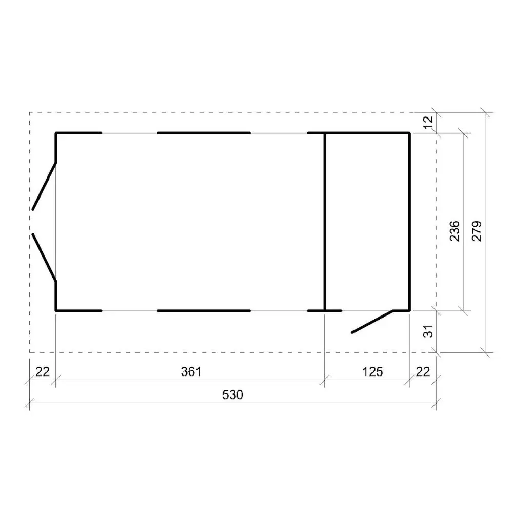 LP® SmartSide® panelen tuinhuis M905C blokhut – 236 x 486 cm – 12 m2 - Afbeelding 14