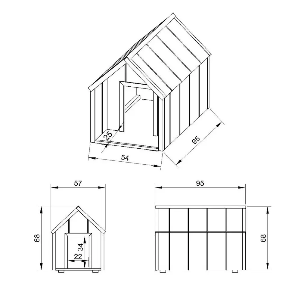 LP® SmartSide® panel hondenhok M971 – 57 x 95 cm – medium - Afbeelding 9