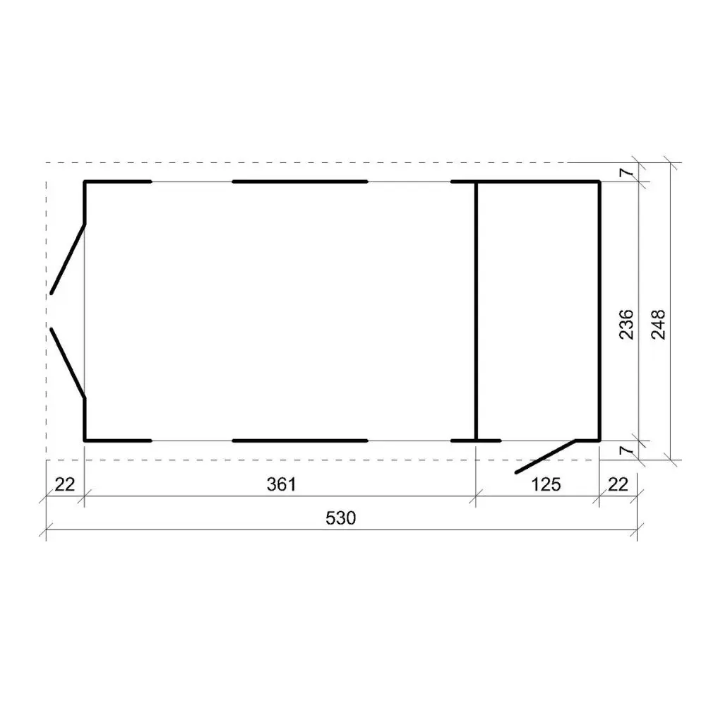 LP® SmartSide® panelen tuinhuis M915C blokhut – 236 x 486 cm – 12 m2 - Afbeelding 7