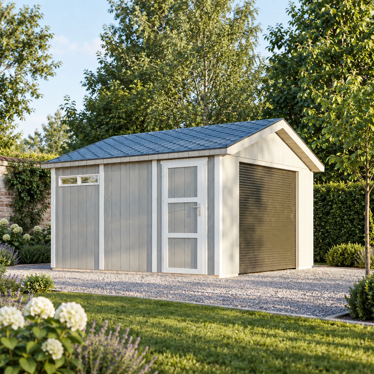 LP® SmartSide® panel garage M990B – 354 x 368 cm – 13 m2 – Buitenaanzicht (2)