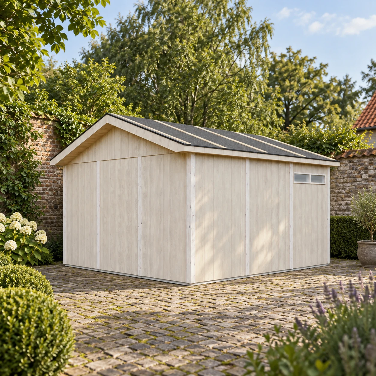 LP® SmartSide® panel garage M990B – 354 x 368 cm – 13 m2 – Buitenaanzicht (4)