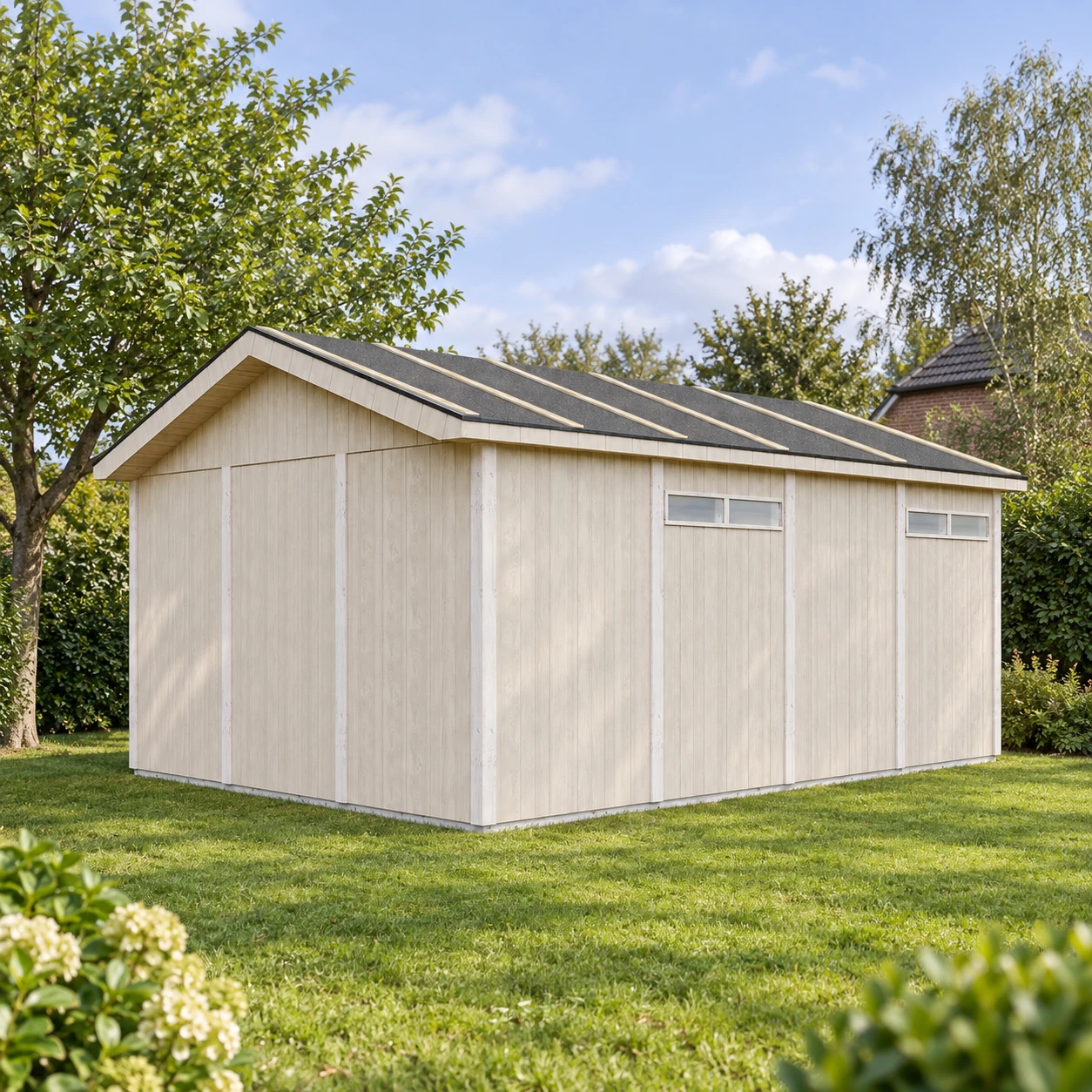 LP® SmartSide® panelen garage M991B – 354 x 486 cm – 17 m2 – Buitenaanzicht (4)