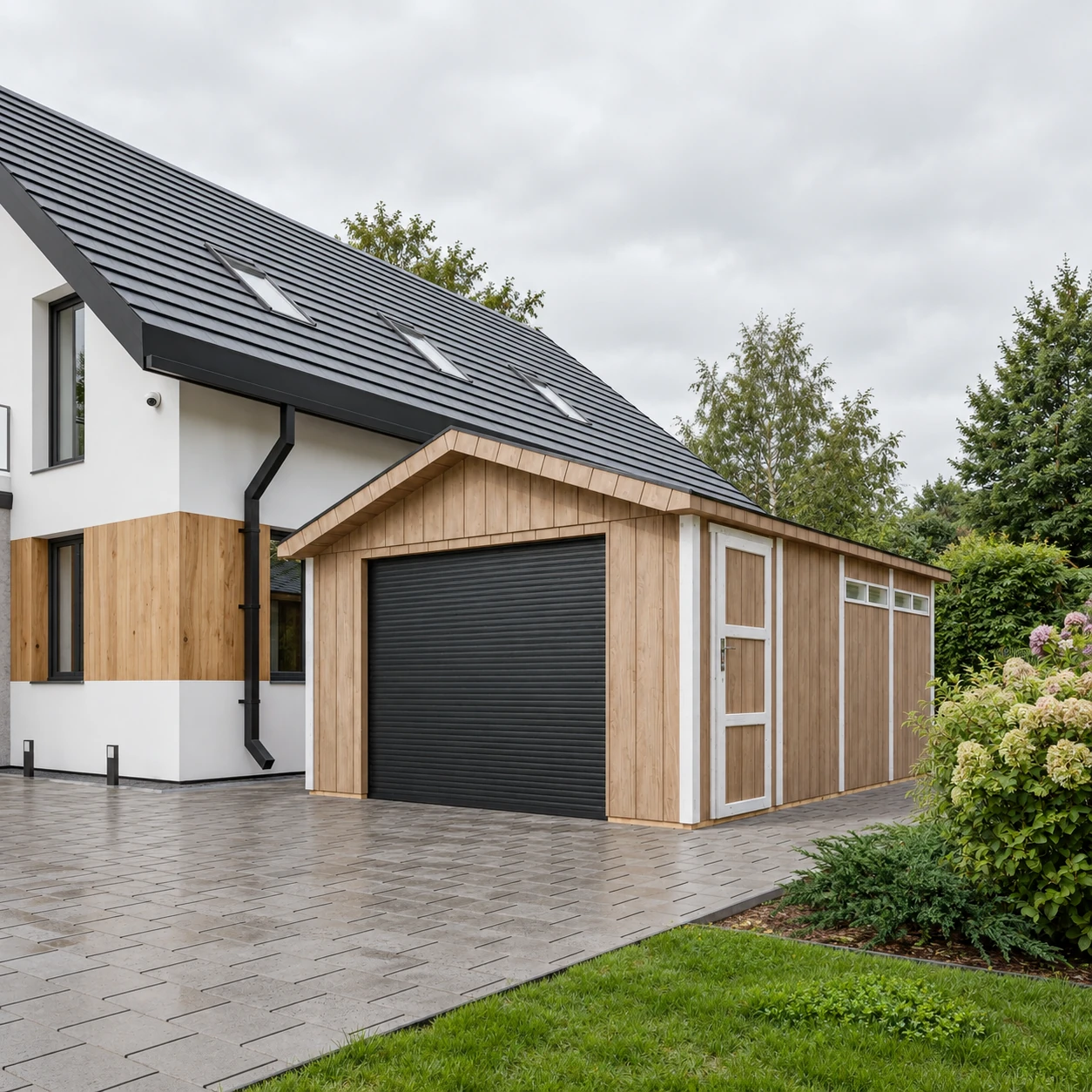 LP® SmartSide® panelen garage M991B – 354 x 486 cm – 17 m2 – Buitenaanzicht (3)