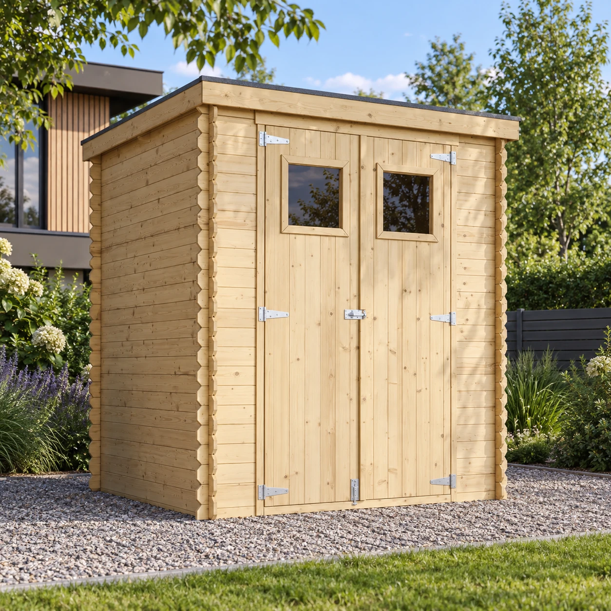 Abri de jardin en bois M309 – 200 x 200 cm – 4 m2 – Buitenaanzicht (2)