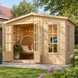 houten tuinkantoor m334fb