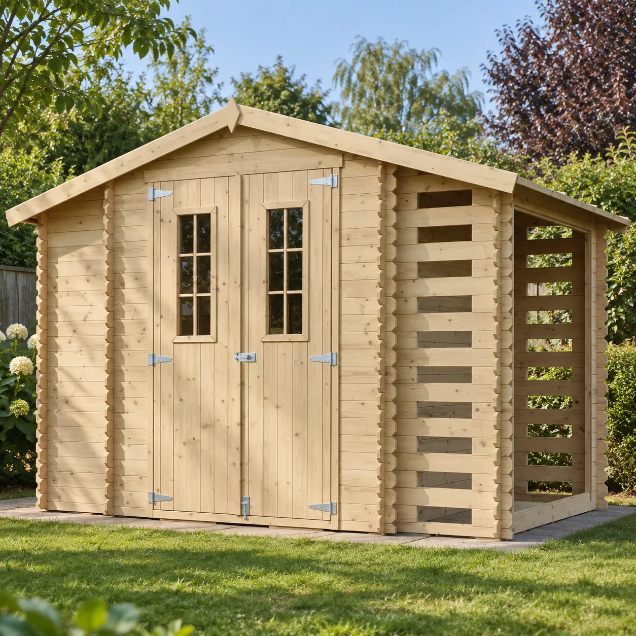 Abri de jardin en bois M389C – 312 x 200 cm – 6 m2 – Buitenaanzicht (3)