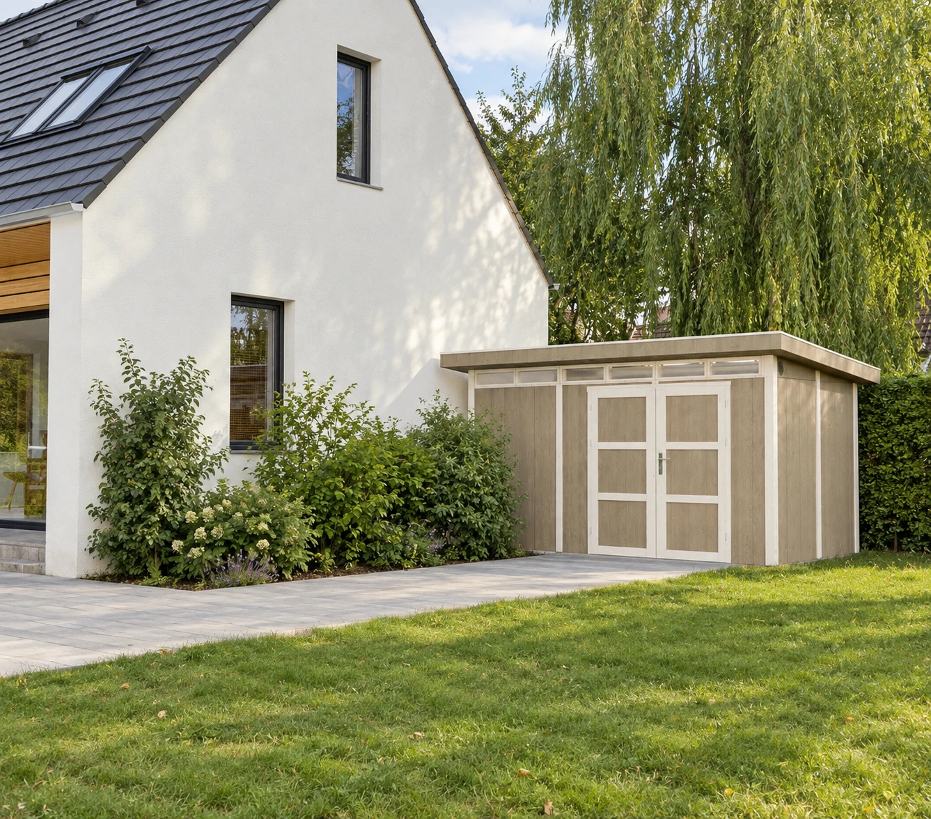 LP® SmartSide® Blockbohlenhaus M904A – 236 x 368 cm – 9 m2 – Buitenaanzicht (10)