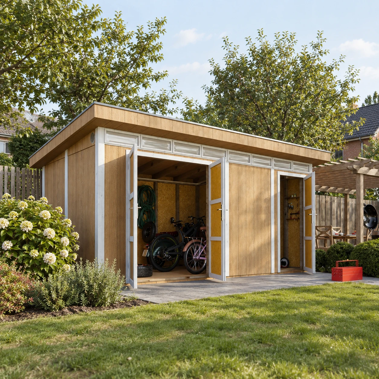 LP® SmartSide® Blockbohlenhaus M905C – 236 x 486 cm – 12 m2 – Buitenaanzicht (10)