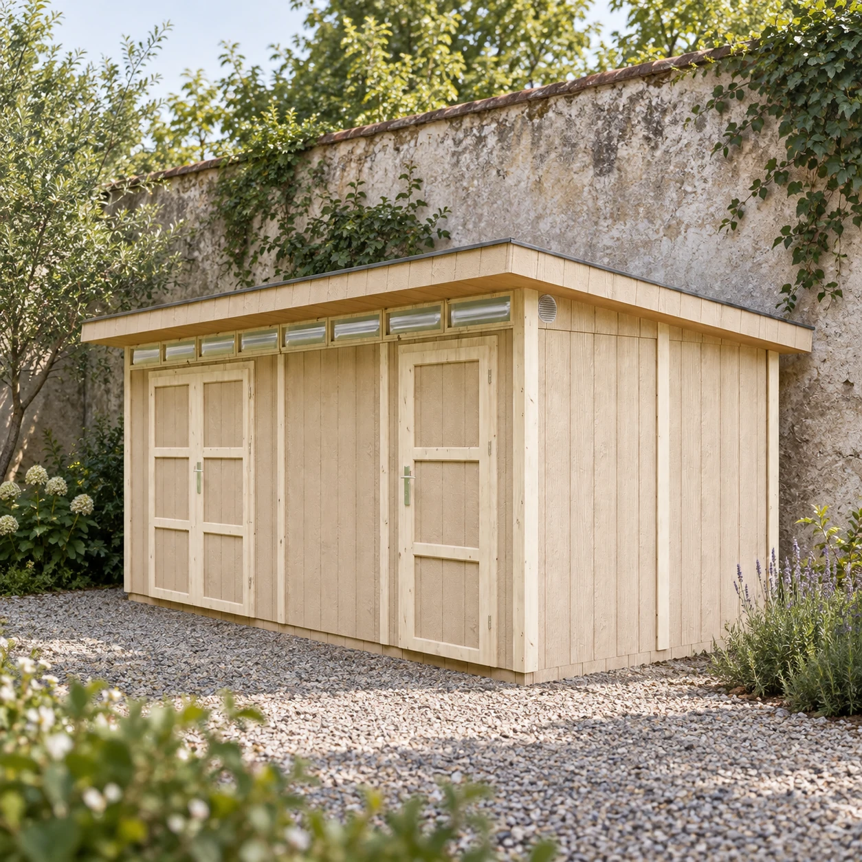 LP® SmartSide® Blockbohlenhaus M905C – 236 x 486 cm – 12 m2 – Buitenaanzicht (13)