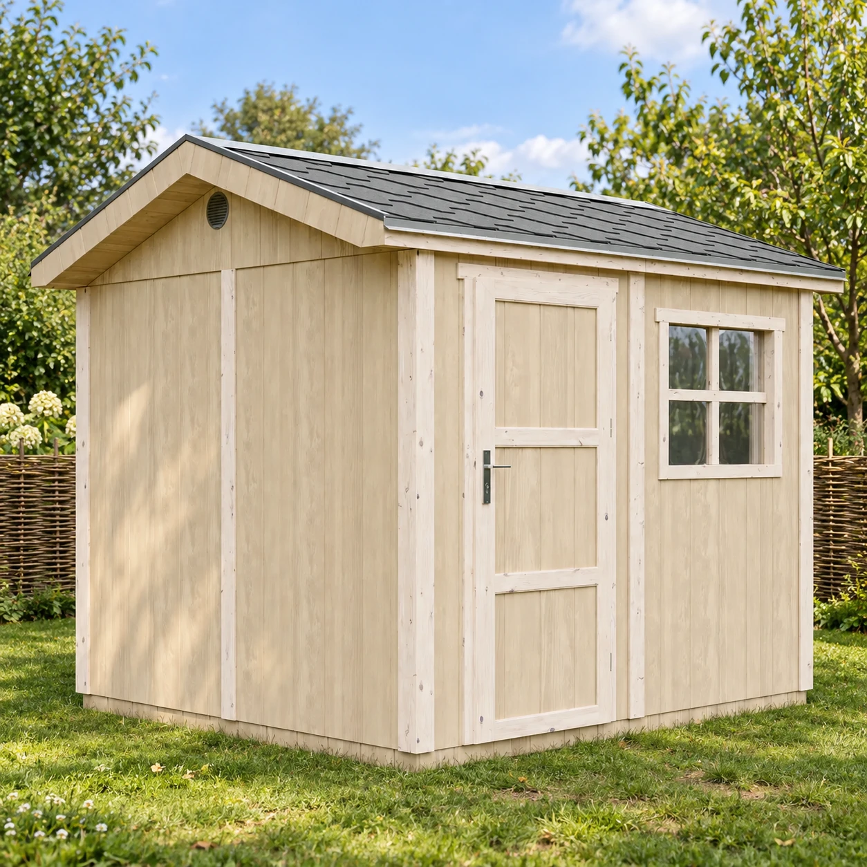 LP® SmartSide® panel garden shed M913 log cabin – 236 x 250 cm – 6 m2 – Buitenaanzicht (4)