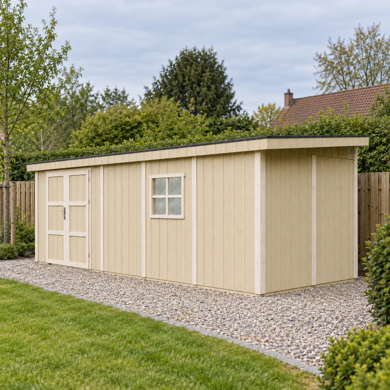 LP® SmartSide® Blockbohlenhaus M941B – 236 x 604 cm – 14 m2 – Buitenaanzicht (6)