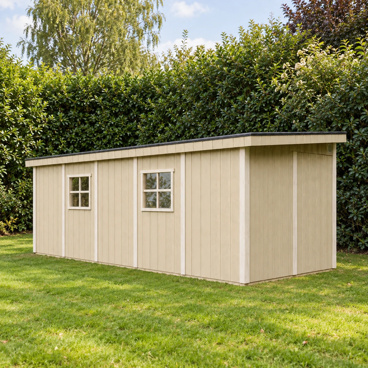 LP® SmartSide® Blockbohlenhaus M941B – 236 x 604 cm – 14 m2 – Buitenaanzicht (7)