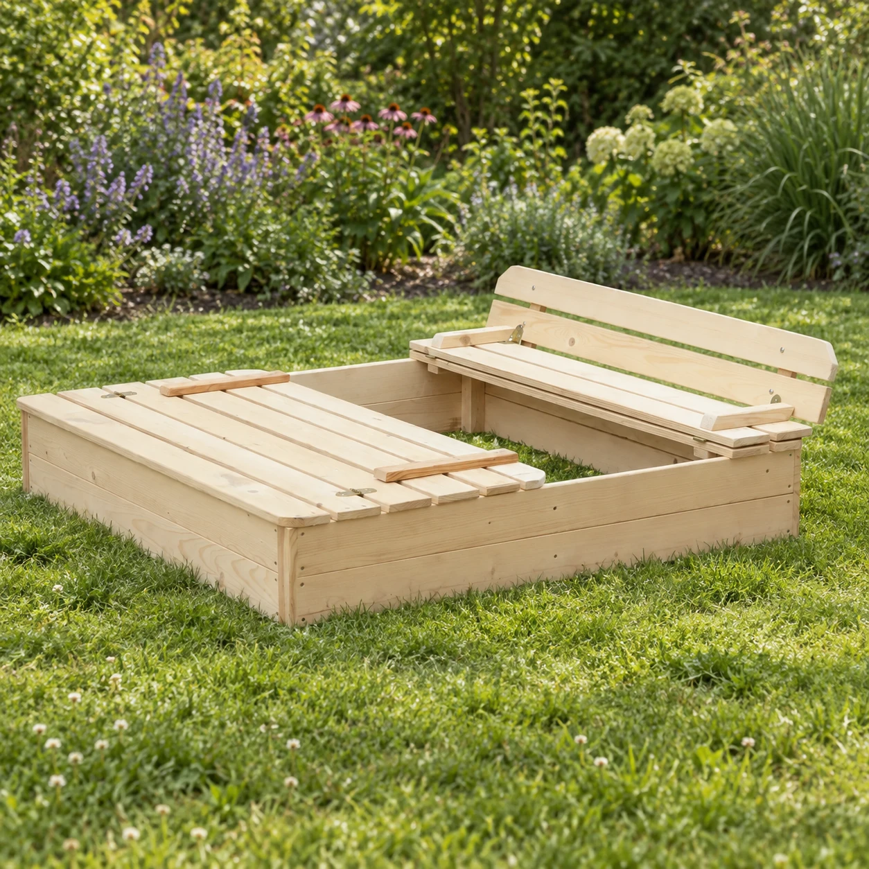 Wooden sandpit M051 – Buitenaanzicht (3)