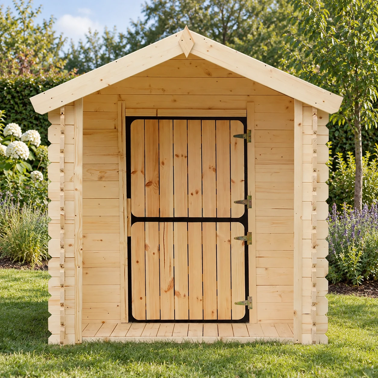 Maisonnette en bois M501 – 130 x 164 cm – Buitenaanzicht (5)