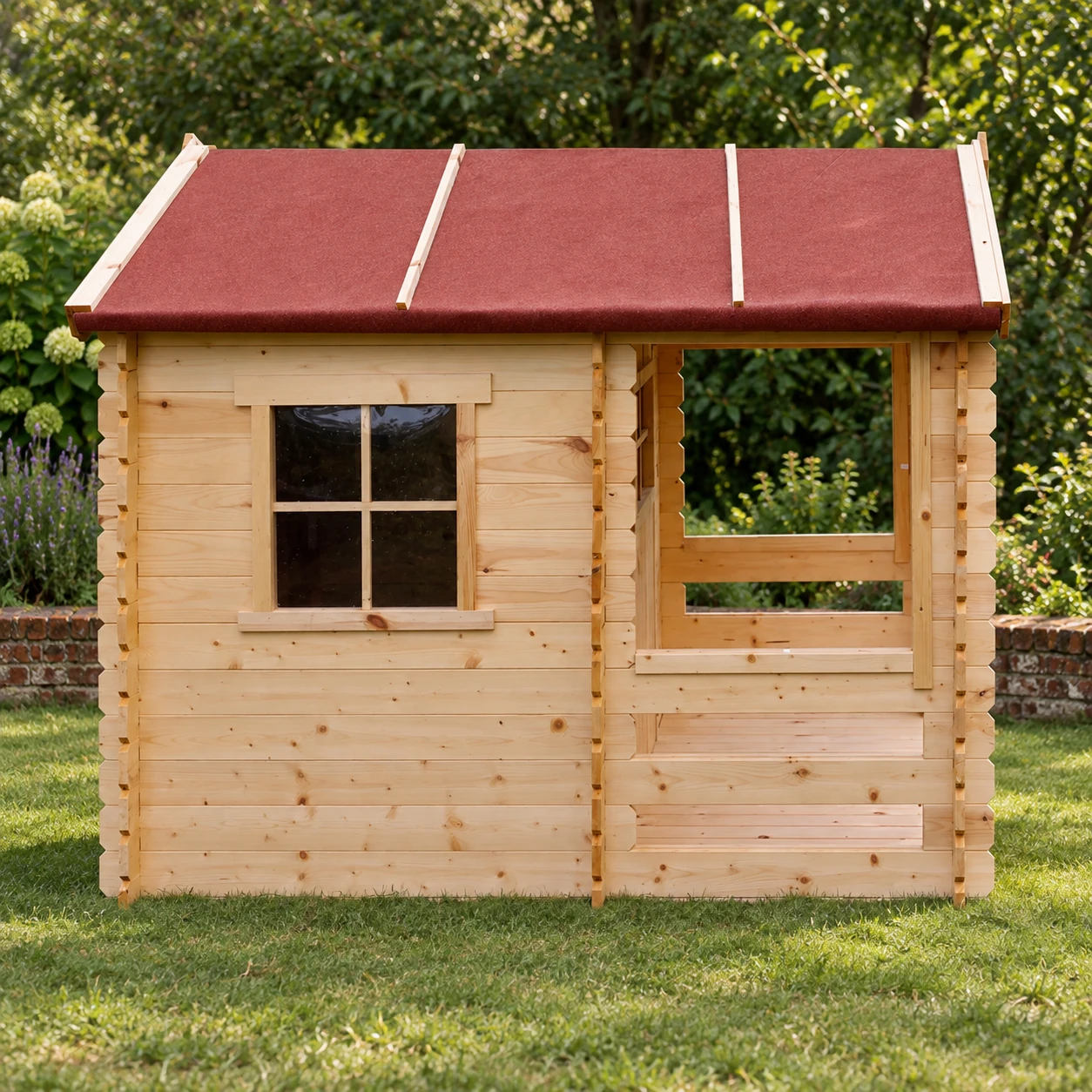 Houten Speelhuis M501A – 130 x 164 cm – Buitenaanzicht (3)