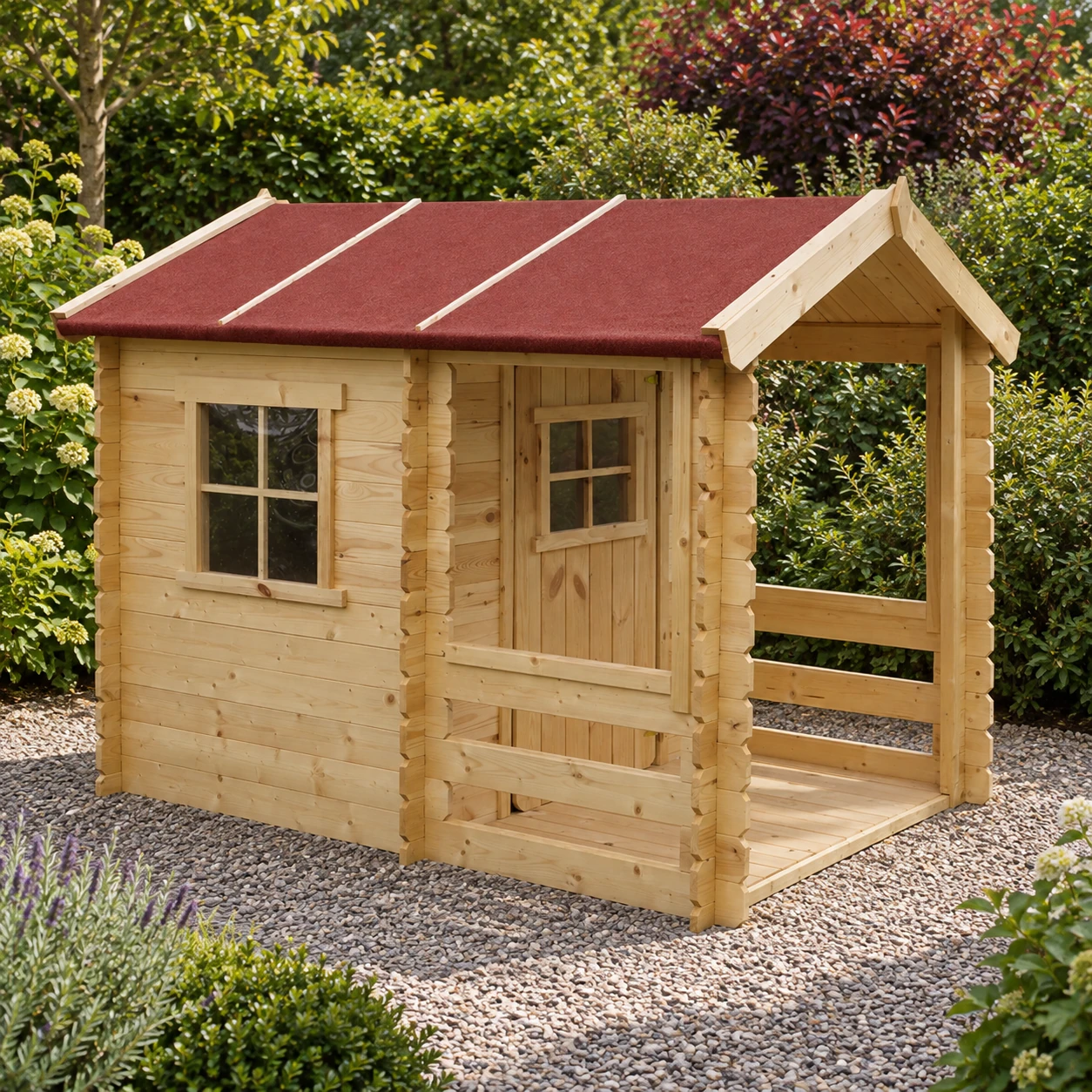 Houten Speelhuis M501A – 130 x 164 cm – Buitenaanzicht (4)