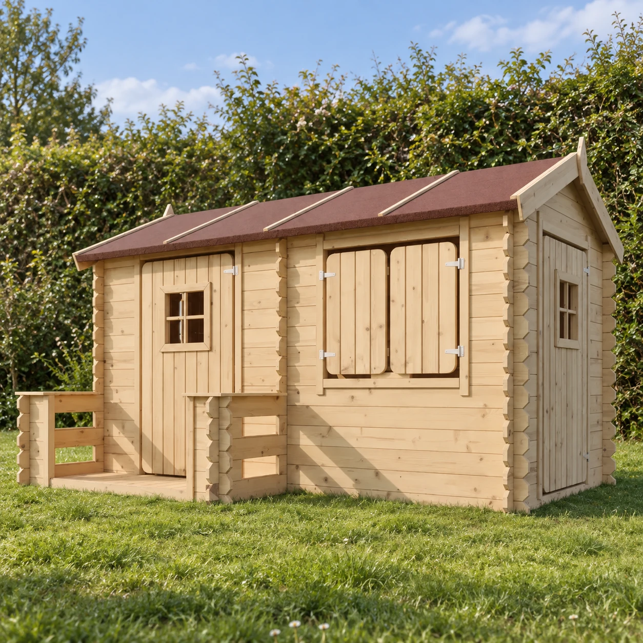 Maisonnette en bois M503 – 223 x 164 cm – Buitenaanzicht (2)