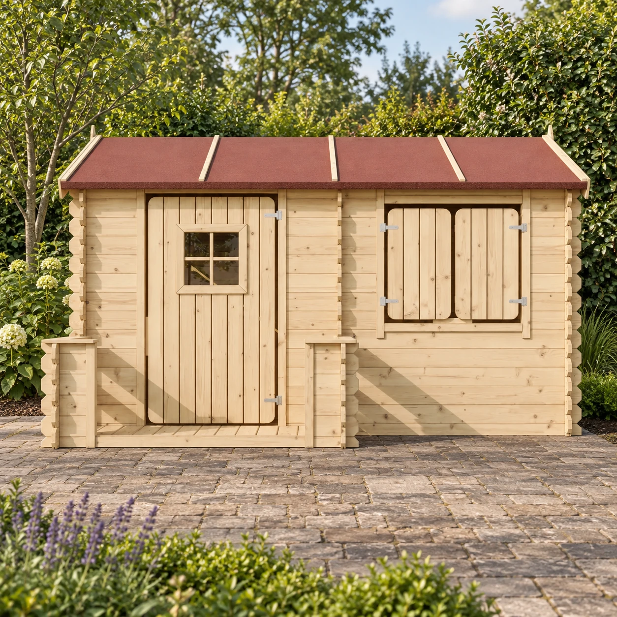 Maisonnette en bois M503 – 223 x 164 cm – Buitenaanzicht (3)