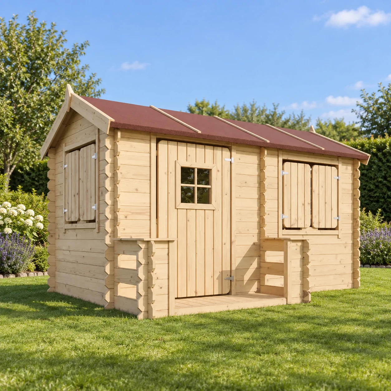 Maisonnette en bois M503 – 223 x 164 cm – Buitenaanzicht (4)
