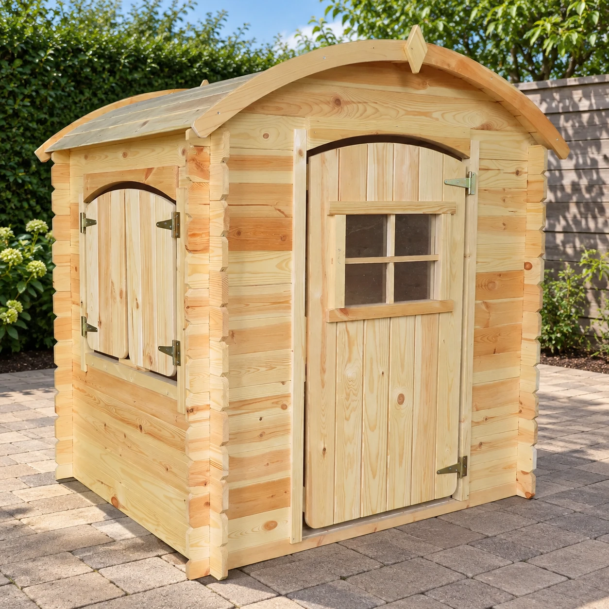 Maisonnette en bois M505 – 130 x 106 cm – Buitenaanzicht (3)