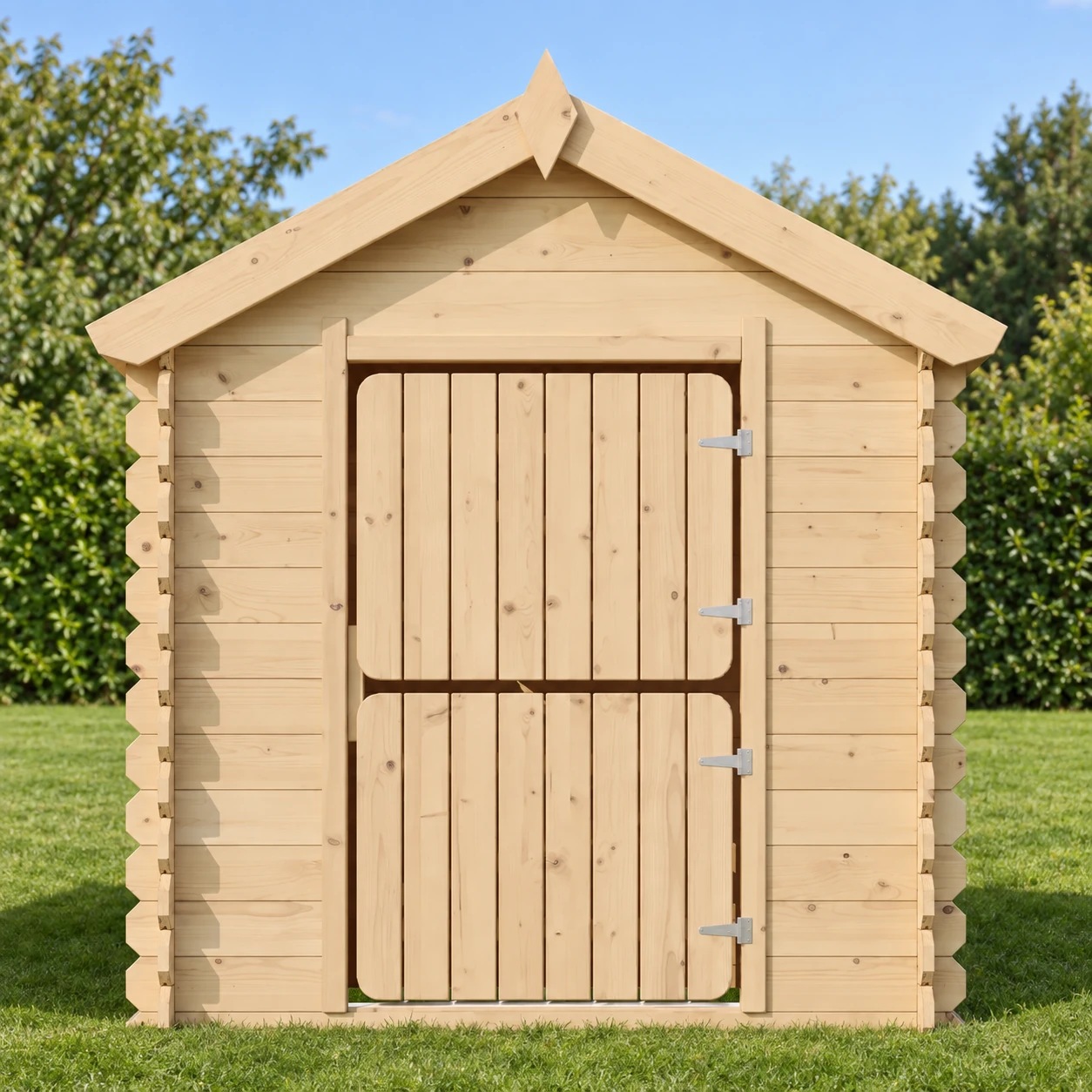 Maisonnette en bois M516 – 130 x 106 cm – Buitenaanzicht (4)