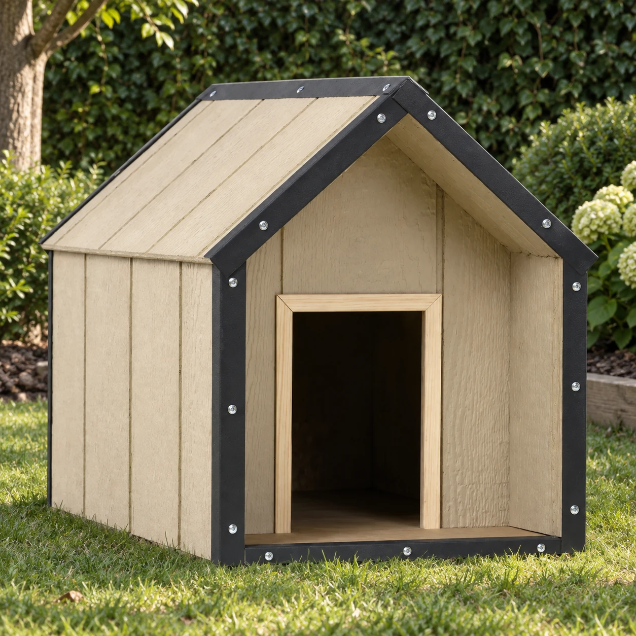 LP® SmartSide® panel dog kennel M970 – 45 x 74 cm – small – Buitenaanzicht (3)