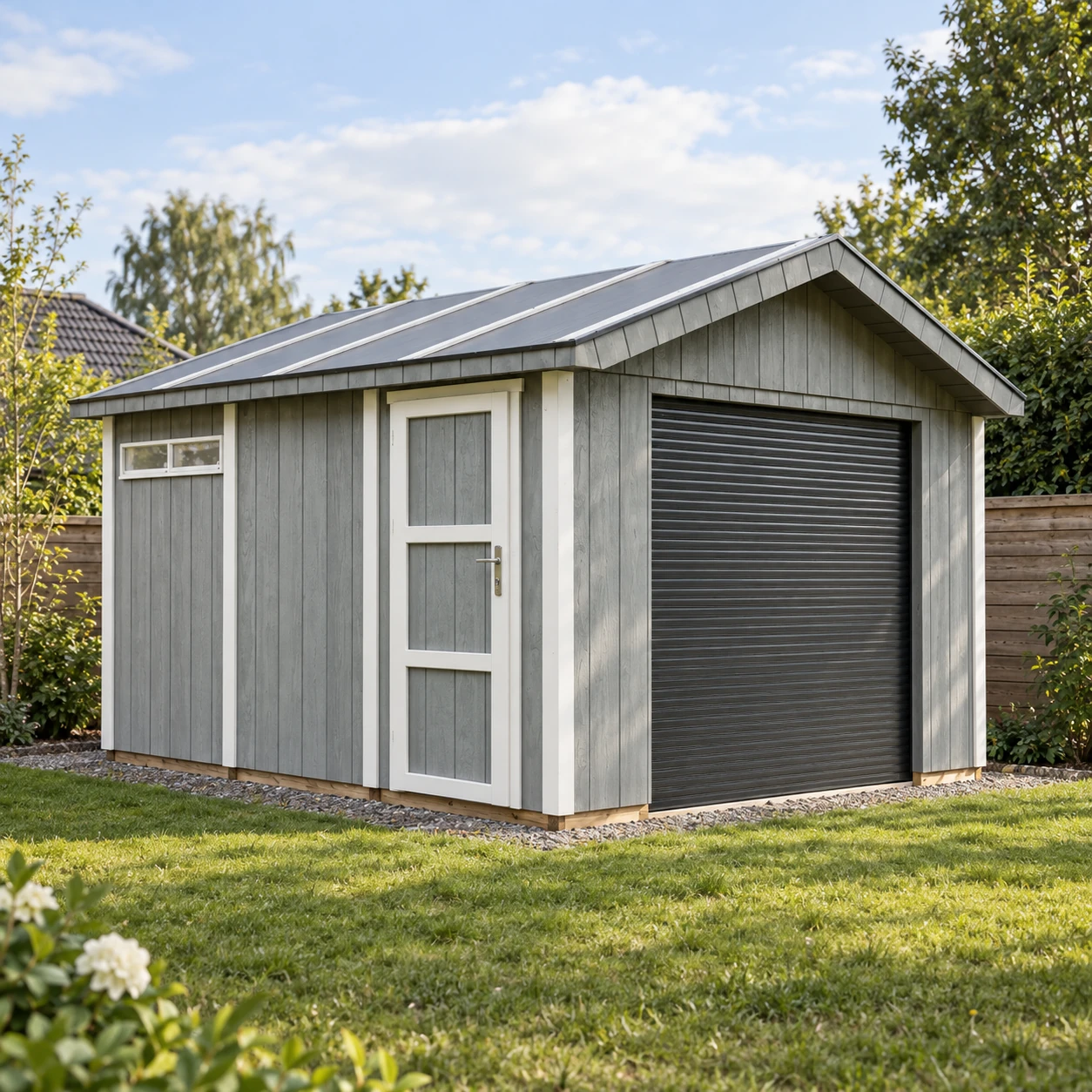 LP® SmartSide® panel garage M990B – 354 x 368 cm – 13 m2 – Buitenaanzicht (10)