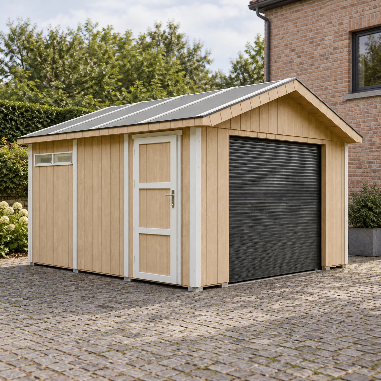 LP® SmartSide® panel garage M990B – 354 x 368 cm – 13 m2 – Buitenaanzicht (9)