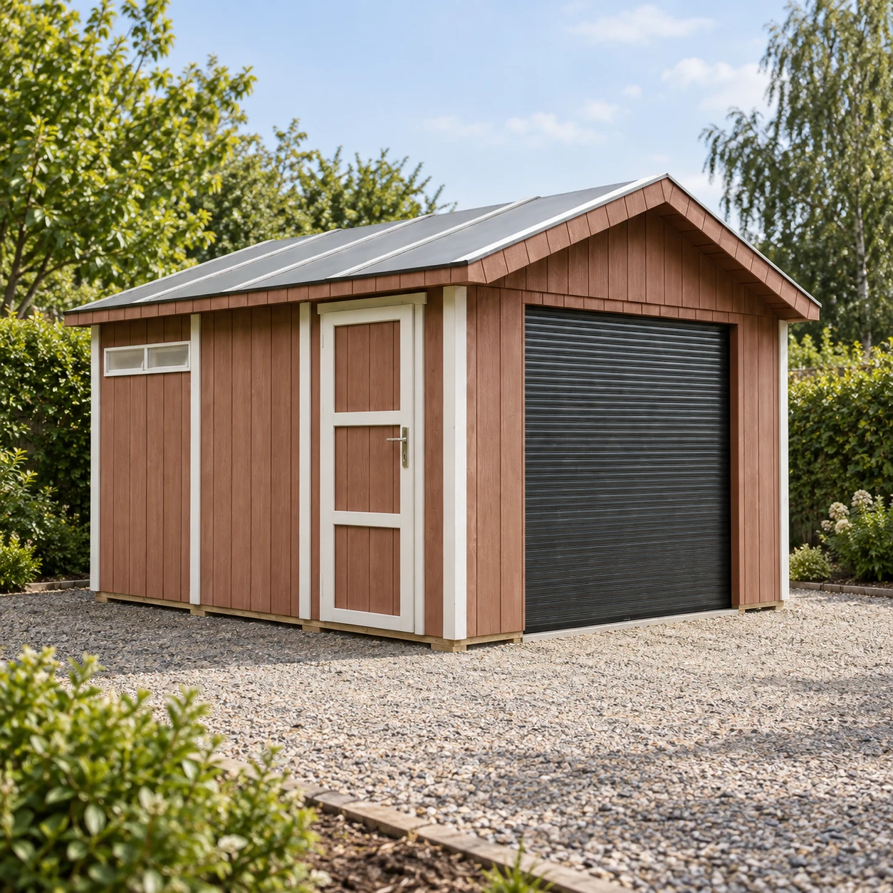 LP® SmartSide® panel garage M990B – 354 x 368 cm – 13 m2 – Buitenaanzicht (8)