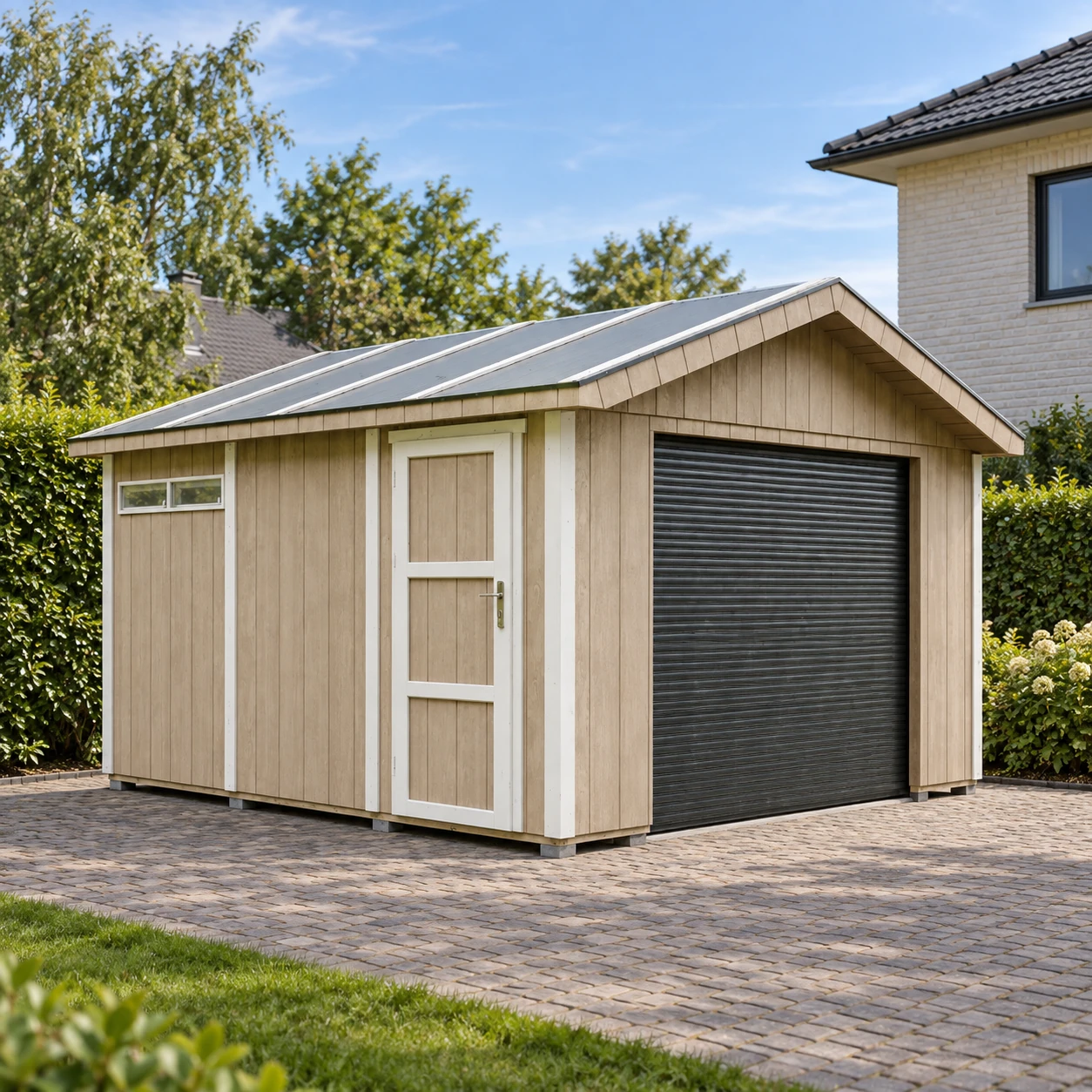 LP® SmartSide® panel garage M990B – 354 x 368 cm – 13 m2 – Buitenaanzicht (7)