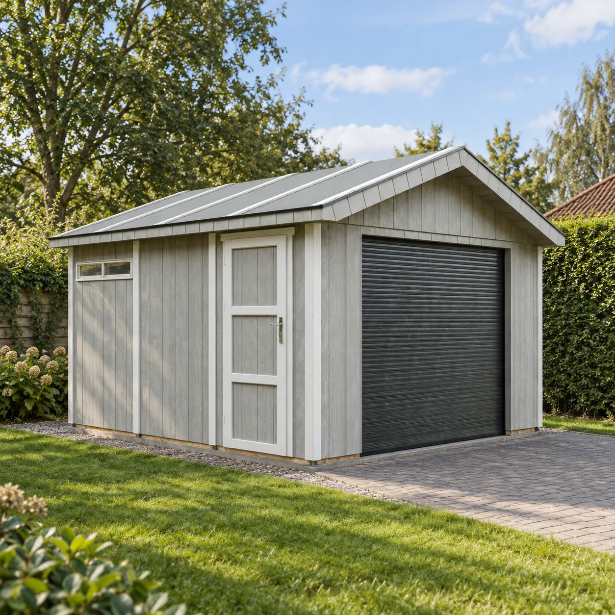 LP® SmartSide® panel garage M990B – 354 x 368 cm – 13 m2 – Buitenaanzicht (6)