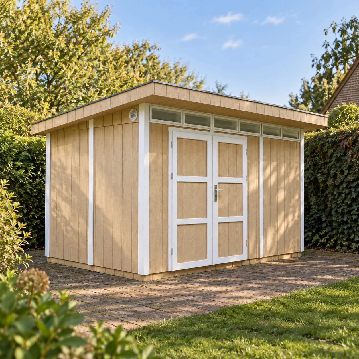 LP® SmartSide® Blockbohlenhaus M904A – 236 x 368 cm – 9 m2 – Buitenaanzicht (18)