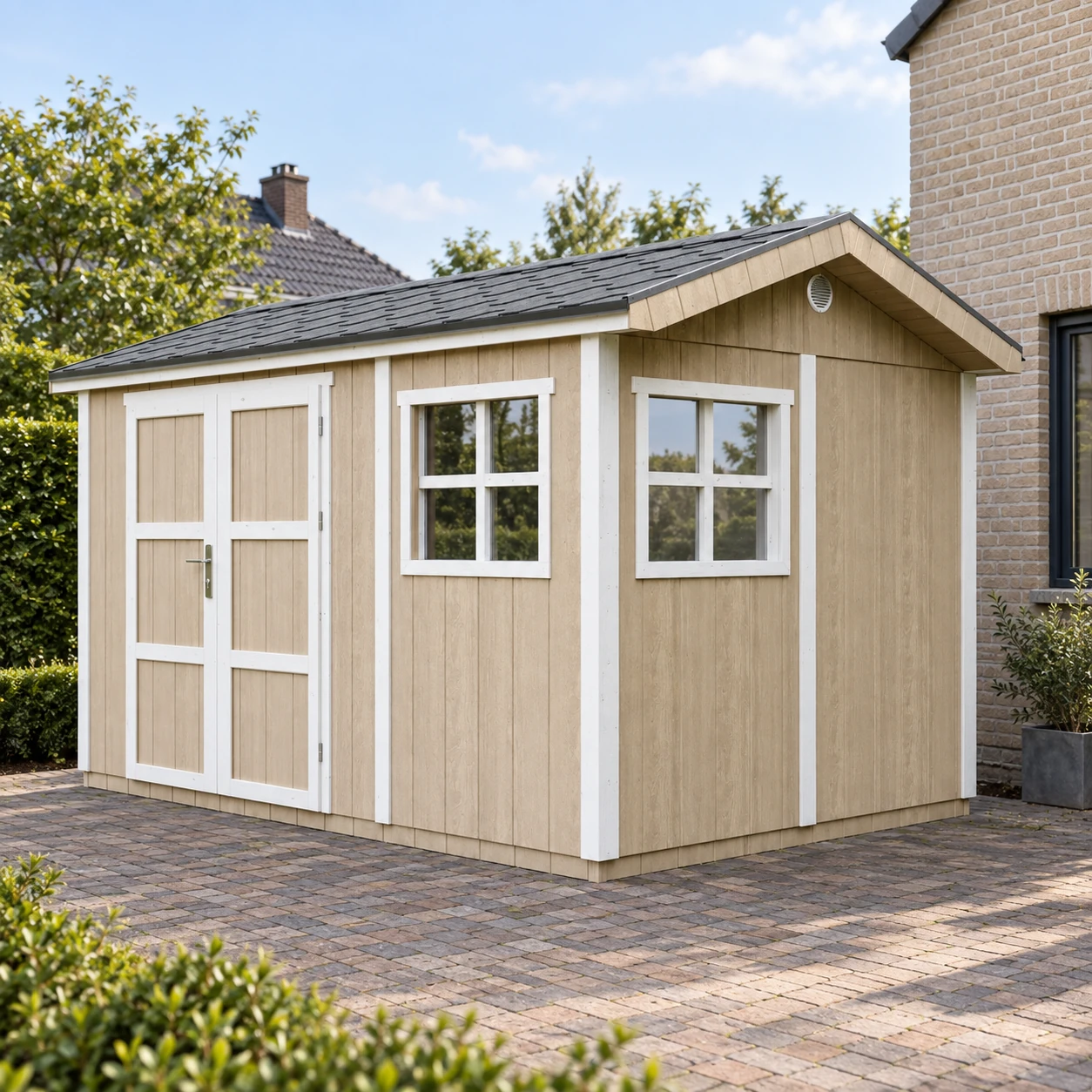 LP® SmartSide® Blockbohlenhaus M914A – 236 x 368 cm – 9 m2 – Buitenaanzicht (9)