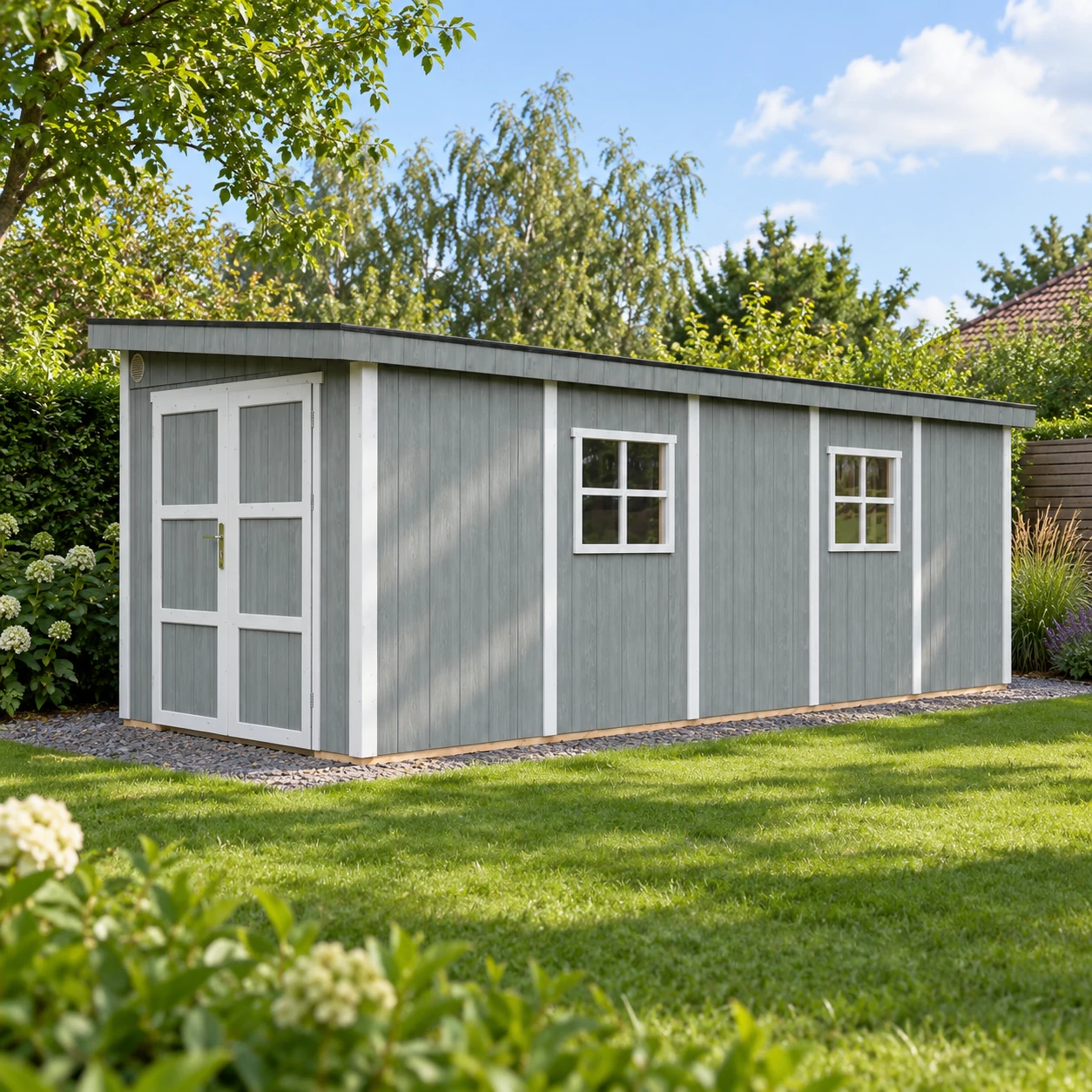 LP® SmartSide® Blockbohlenhaus M941B – 236 x 604 cm – 14 m2 – Buitenaanzicht (15)