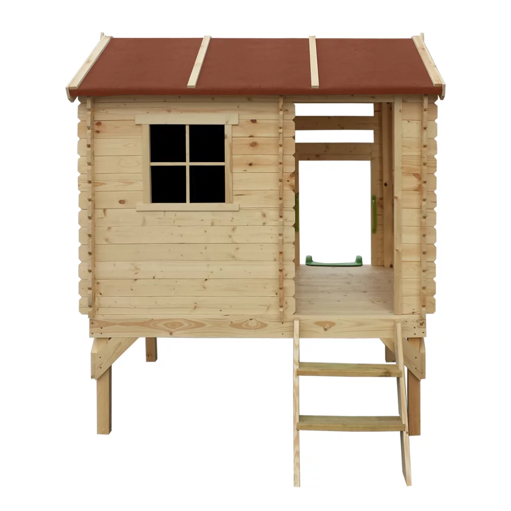 Houten Speelhuis met glijbaan M501C – 130 x 164 cm - Afbeelding 7