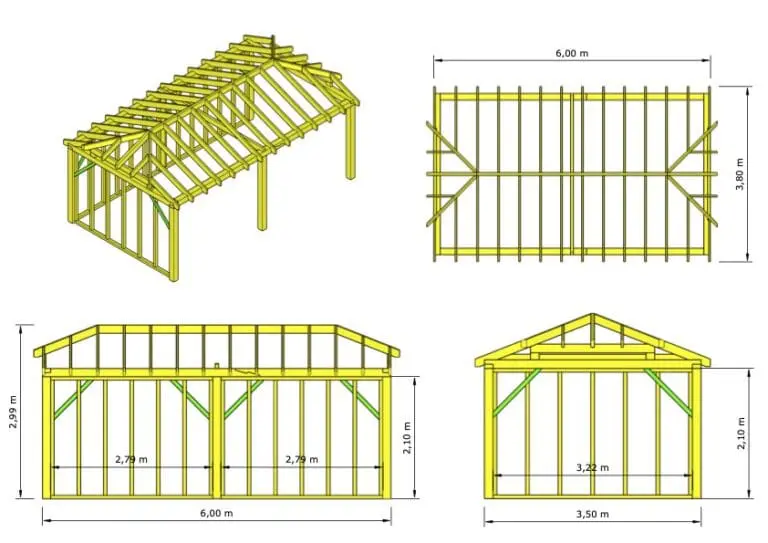 Eiken Poolhouse Harmony - 6 x 3,8m - Afbeelding 2