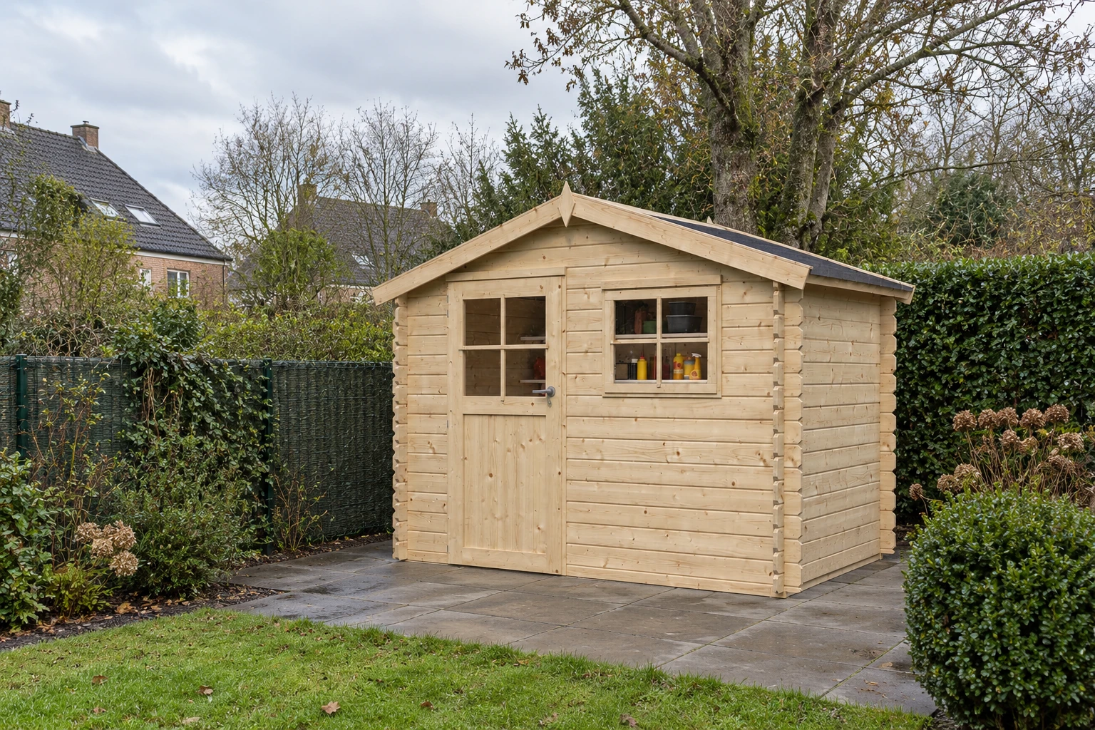 Abri de jardin Woodlands Salzburg 3027AC chalet – 295 × 205cm – Opgebouwd in de tuin