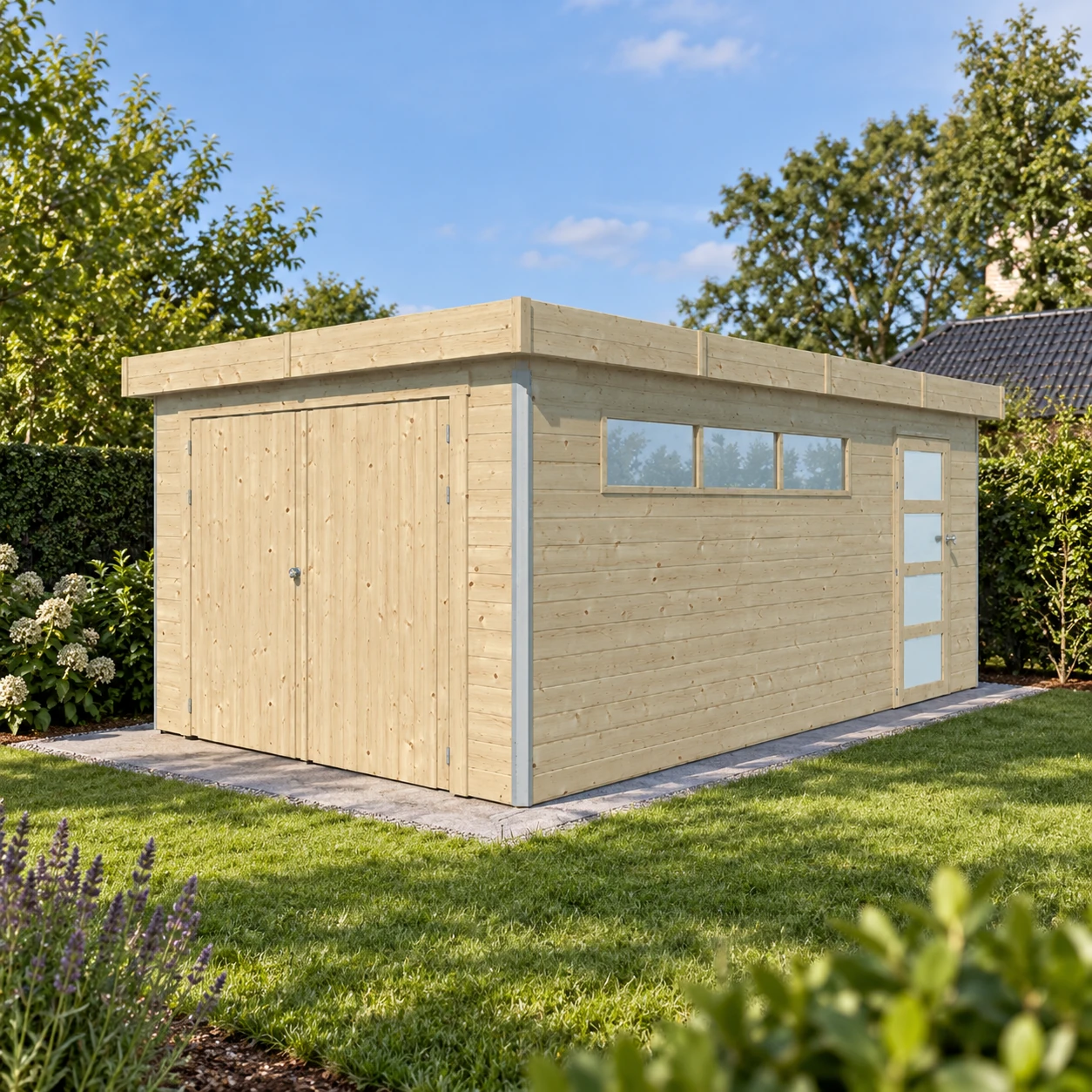 Woodlands Garage KASUKO 5121AC – 325×535 cm – Buitenaanzicht