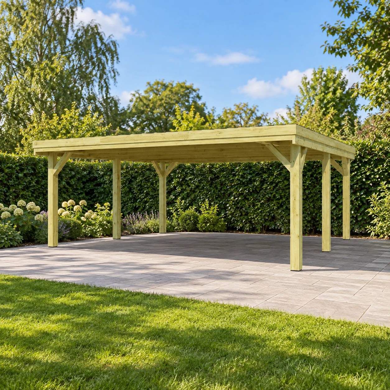 Gardenas carport DUBBEL CPTFLA – 594×552 cm – Buitenaanzicht (2)