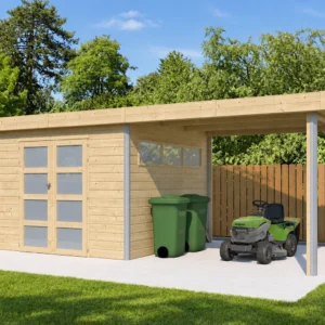 Woodlands tuinhuis KASUKO S 5101EXT285ISO blokhut – 295×580 cm
