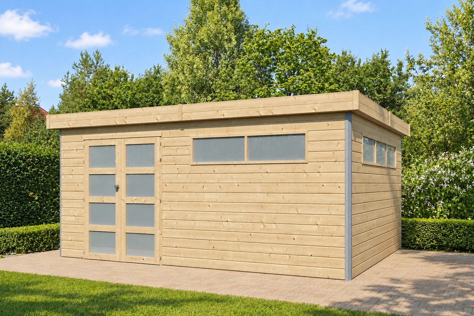 Abri de jardin Woodlands KASUKO XXL 5105ISO chalet – 485×385 cm