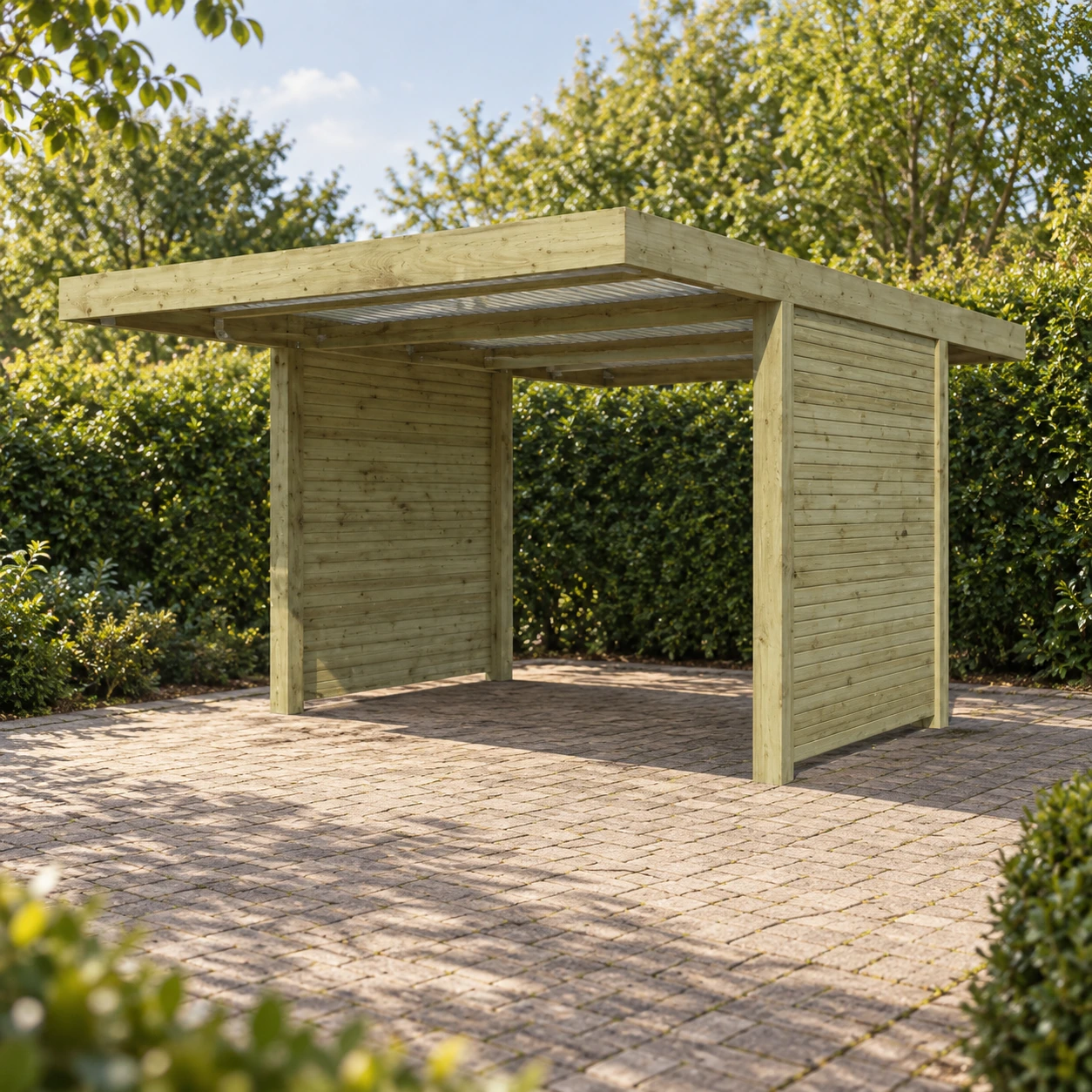 Woodlands carport QB CPTQBCOMBIA – 307×554 cm – Buitenaanzicht