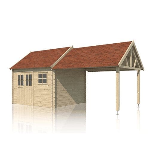 Woodlands tuinhuis Coventry 3802EXT blokhut – 712 × 320 cm – Buitenaanzicht (7)