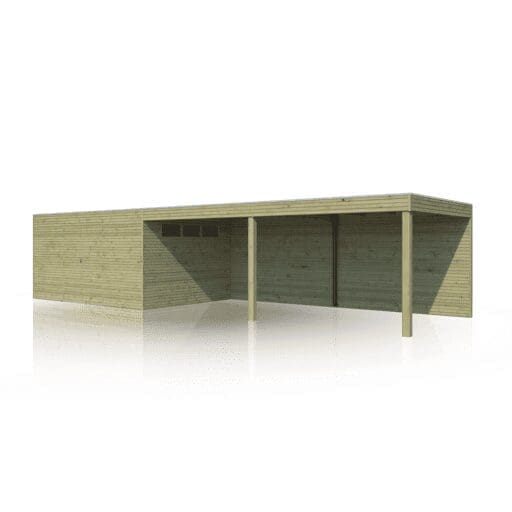 Woodlands Tuinhuis QB III DEXT 7203EXT600 blokhut – 1013 × 300 cm – Buitenaanzicht (5)