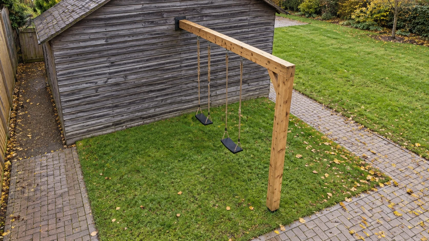 Authentieke Schommel Asterix – 2,5m – Grijs gespoten – Buitenaanzicht (3)